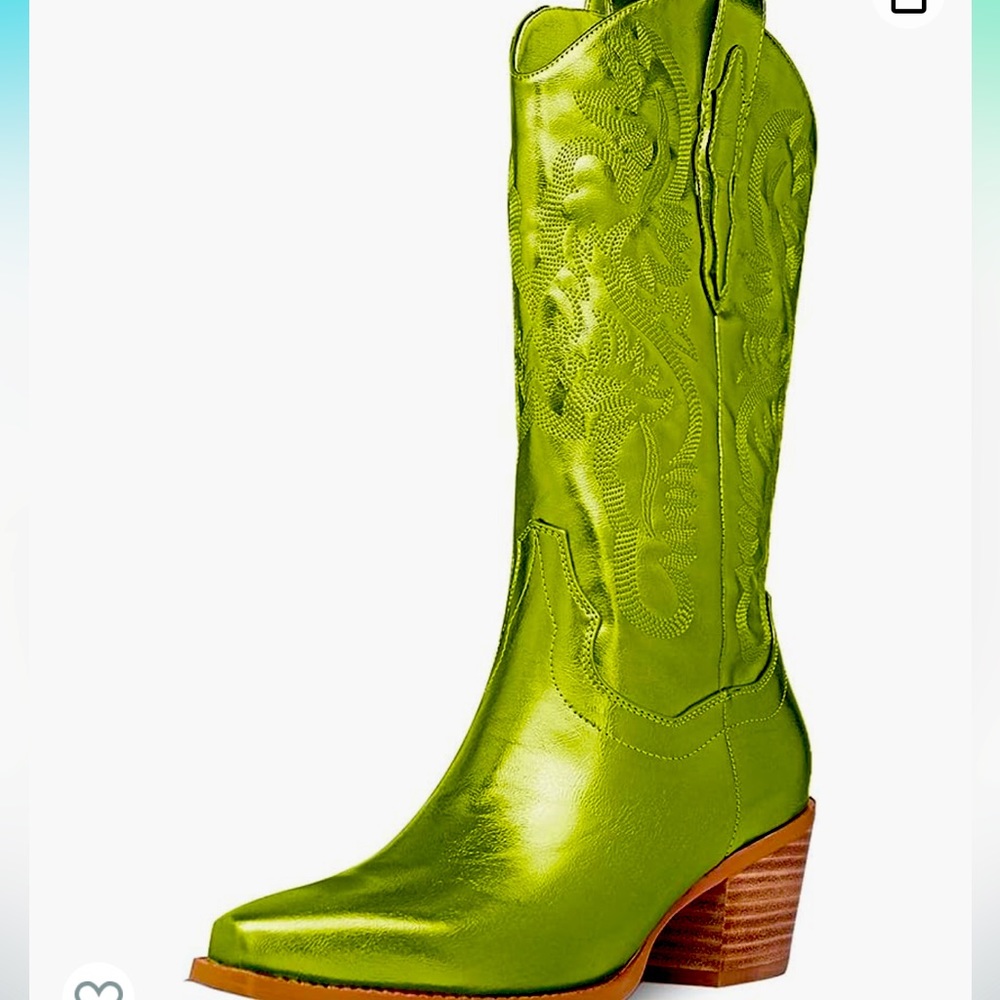 Brand new green cowgirl boots